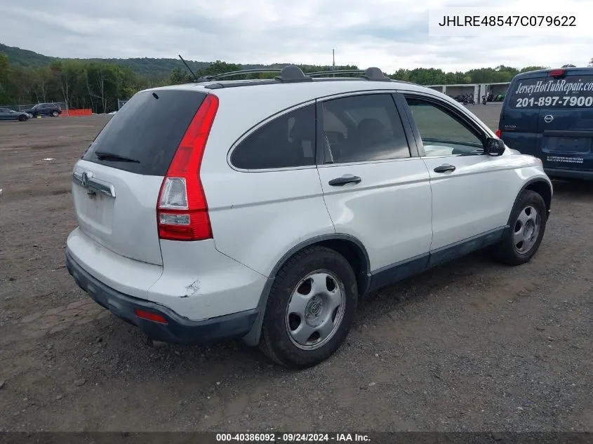 2007 Honda Cr-V Ex VIN: JHLRE48547C079622 Lot: 40386092