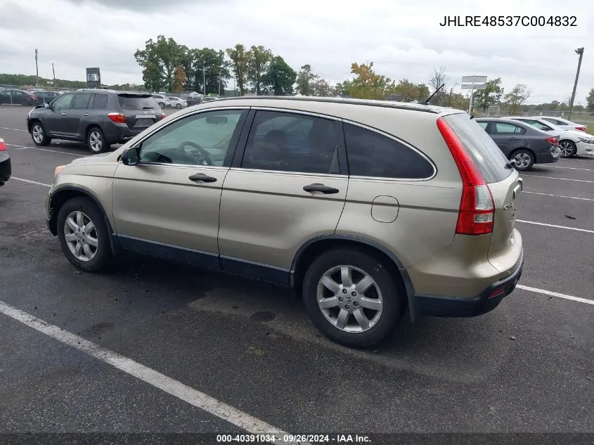 2007 Honda Cr-V Ex VIN: JHLRE48537C004832 Lot: 40391034