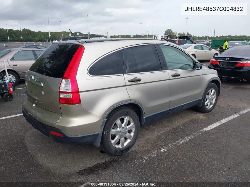 2007 Honda Cr-V Ex VIN: JHLRE48537C004832 Lot: 40391034