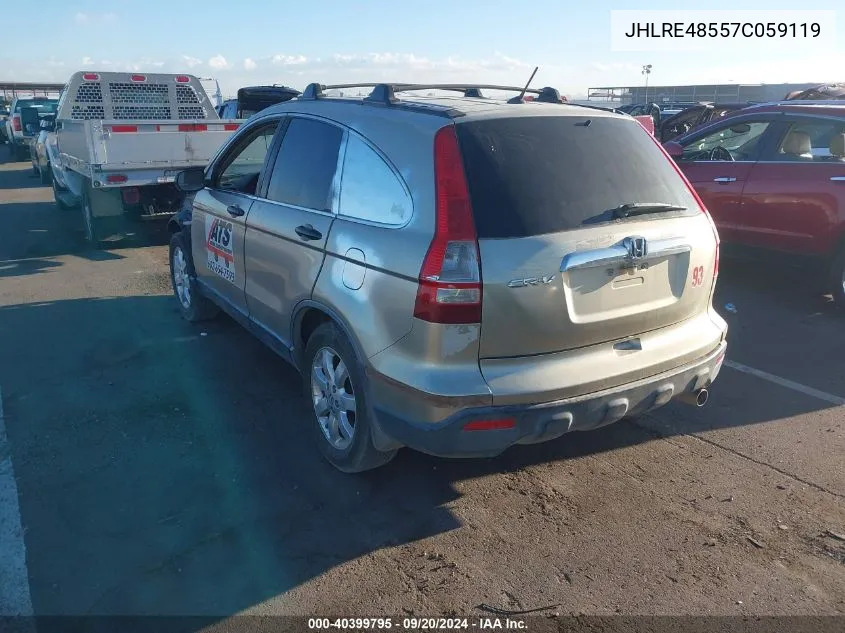 2007 Honda Cr-V Ex VIN: JHLRE48557C059119 Lot: 40399795