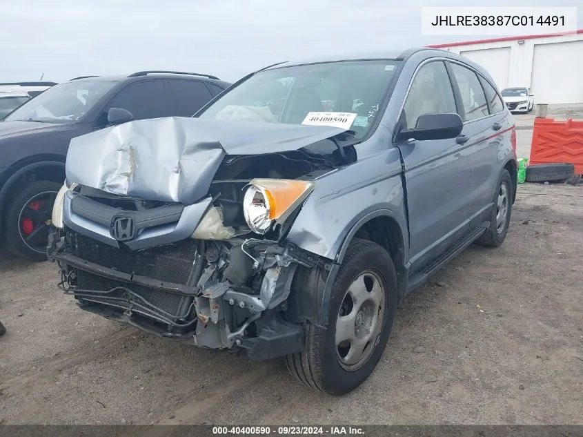 JHLRE38387C014491 2007 Honda Cr-V Lx