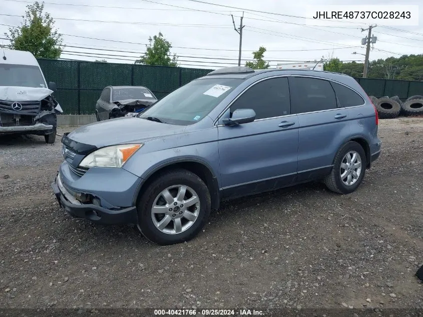 JHLRE48737C028243 2007 Honda Cr-V Ex-L