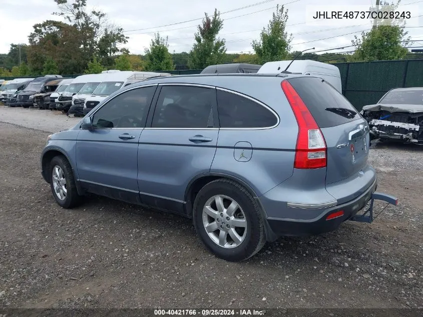 JHLRE48737C028243 2007 Honda Cr-V Ex-L