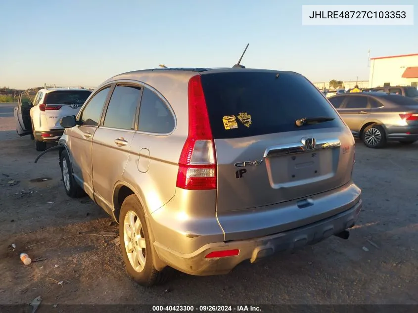 JHLRE48727C103353 2007 Honda Cr-V Exl