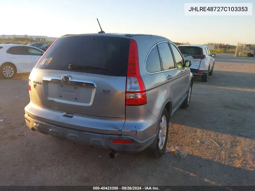 JHLRE48727C103353 2007 Honda Cr-V Exl