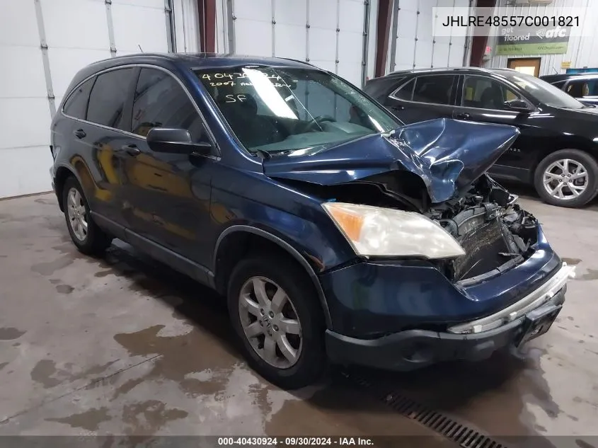 2007 Honda Cr-V Ex VIN: JHLRE48557C001821 Lot: 40430924