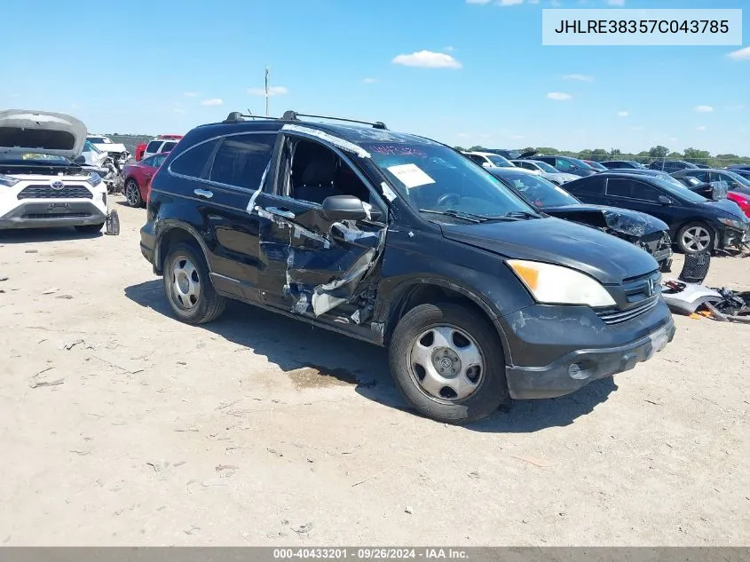 2007 Honda Cr-V Lx VIN: JHLRE38357C043785 Lot: 40433201