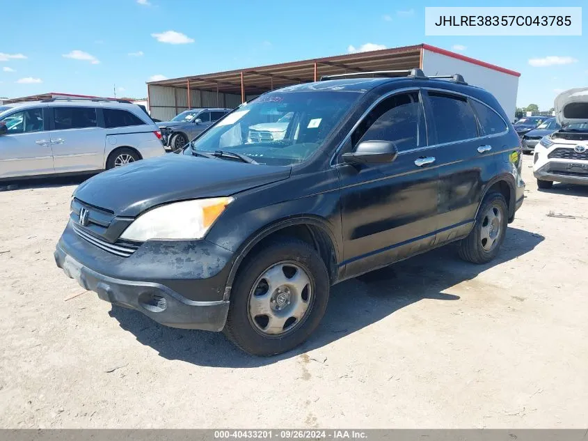 2007 Honda Cr-V Lx VIN: JHLRE38357C043785 Lot: 40433201