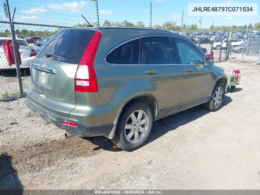 2007 Honda Cr-V Ex-L VIN: JHLRE48797C071534 Lot: 40435803