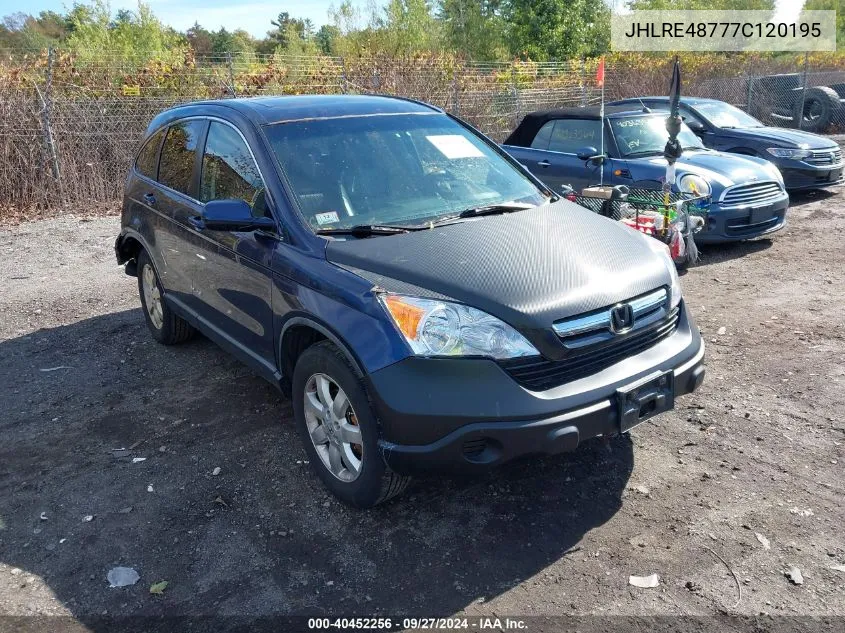 2007 Honda Cr-V Ex-L VIN: JHLRE48777C120195 Lot: 40452256