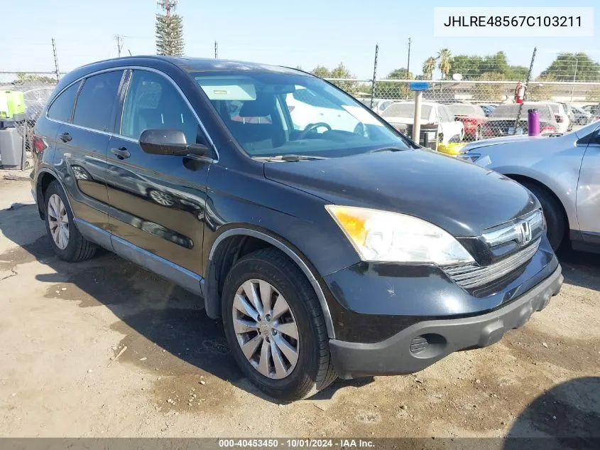 2007 Honda Cr-V Ex VIN: JHLRE48567C103211 Lot: 40453450