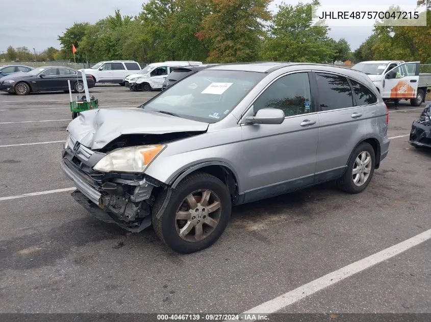 2007 Honda Cr-V Ex-L VIN: JHLRE48757C047215 Lot: 40467139