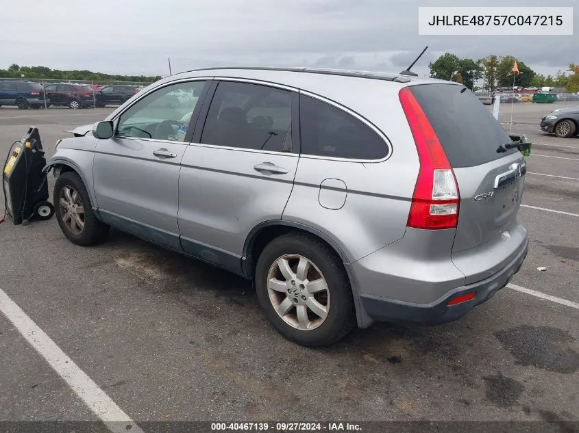 2007 Honda Cr-V Ex-L VIN: JHLRE48757C047215 Lot: 40467139