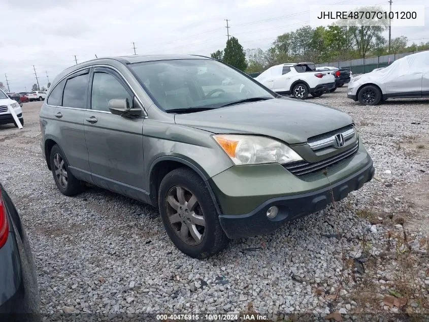 2007 Honda Cr-V Ex-L VIN: JHLRE48707C101200 Lot: 40476915