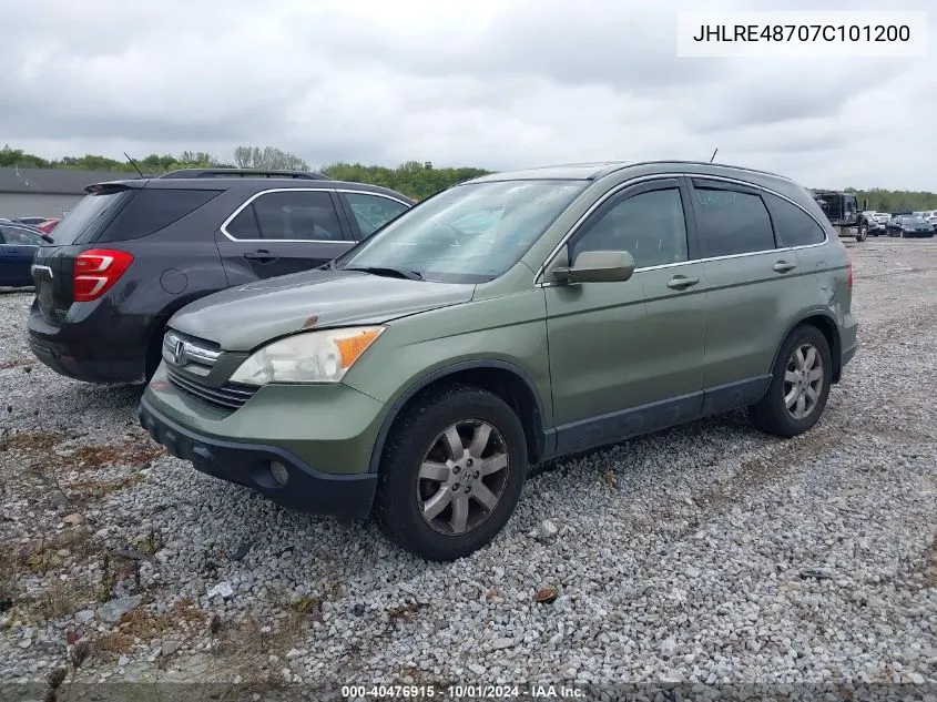 2007 Honda Cr-V Ex-L VIN: JHLRE48707C101200 Lot: 40476915