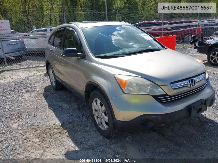 2007 Honda Cr-V Ex VIN: JHLRE48557C016657 Lot: 40481304