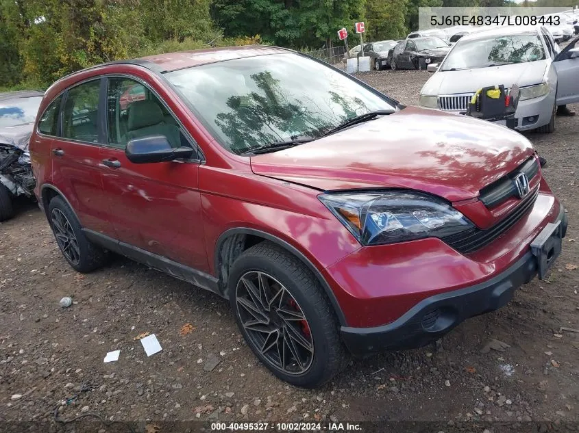 5J6RE48347L008443 2007 Honda Cr-V Lx