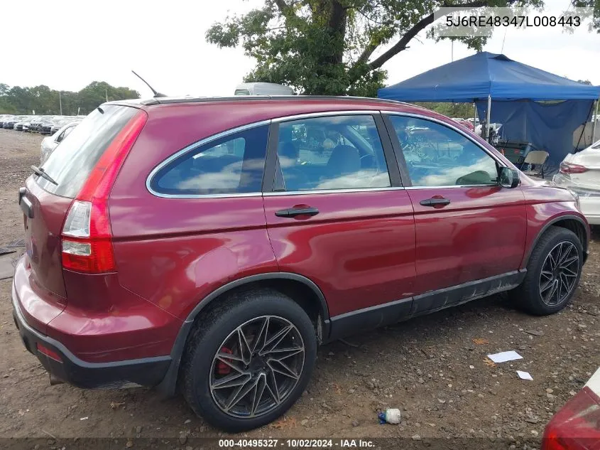 5J6RE48347L008443 2007 Honda Cr-V Lx