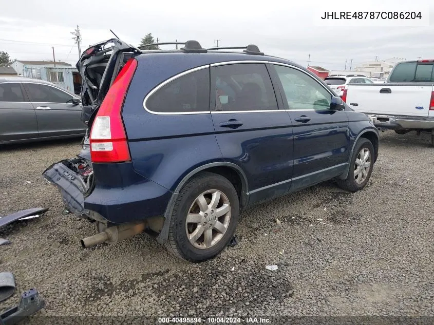 JHLRE48787C086204 2007 Honda Cr-V Ex-L