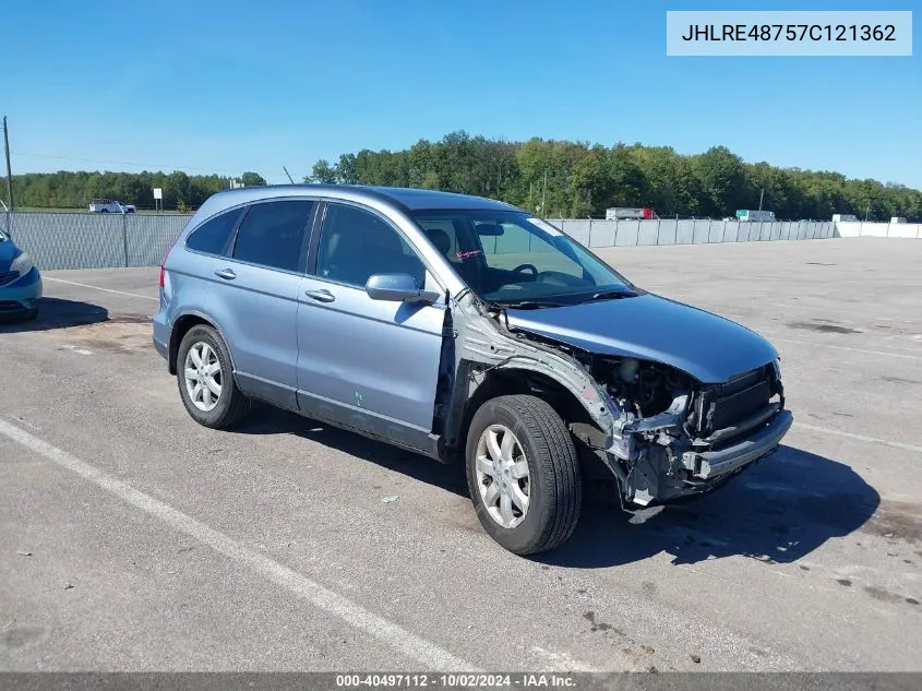 2007 Honda Cr-V Ex-L VIN: JHLRE48757C121362 Lot: 40497112