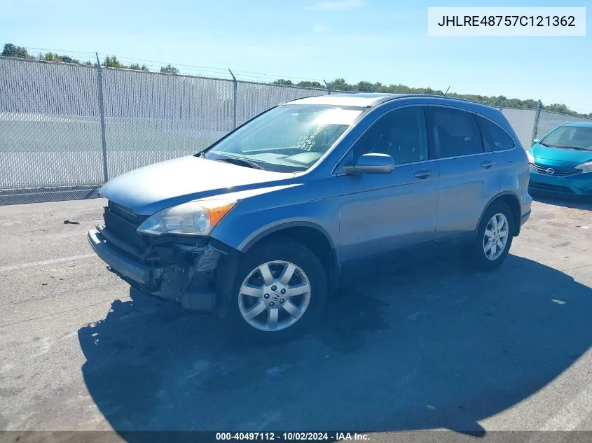 2007 Honda Cr-V Ex-L VIN: JHLRE48757C121362 Lot: 40497112