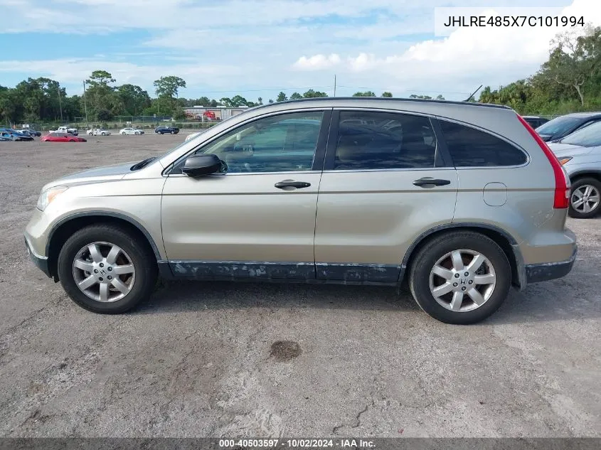 2007 Honda Cr-V Ex VIN: JHLRE485X7C101994 Lot: 40503597