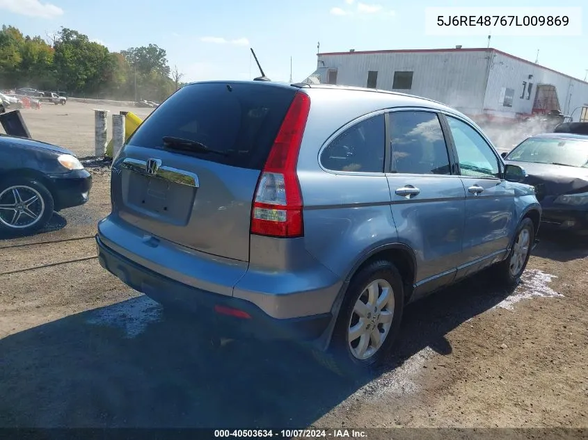 2007 Honda Cr-V Ex-L VIN: 5J6RE48767L009869 Lot: 40503634