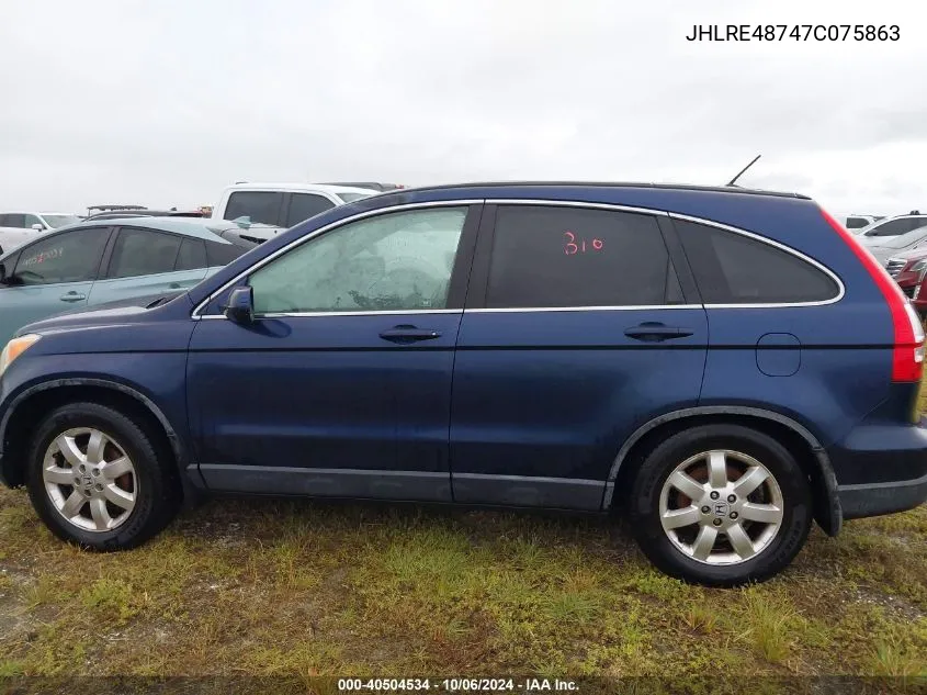 JHLRE48747C075863 2007 Honda Cr-V Exl