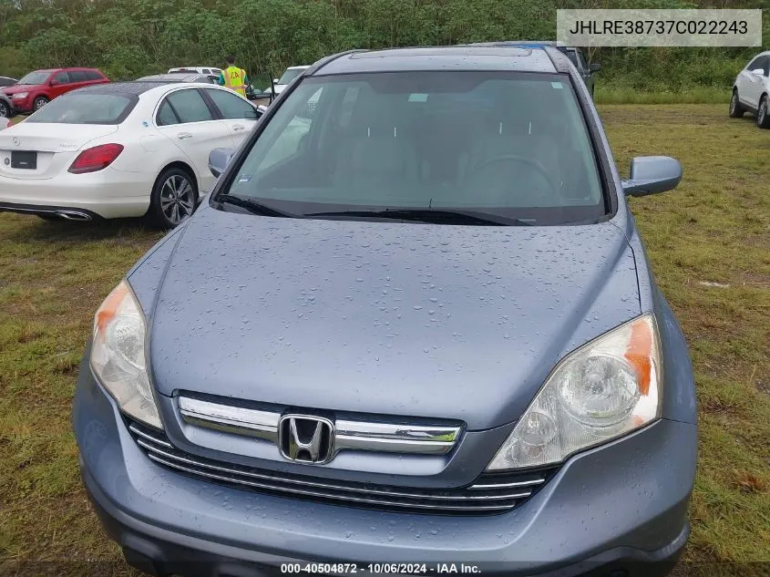 JHLRE38737C022243 2007 Honda Cr-V Ex-L