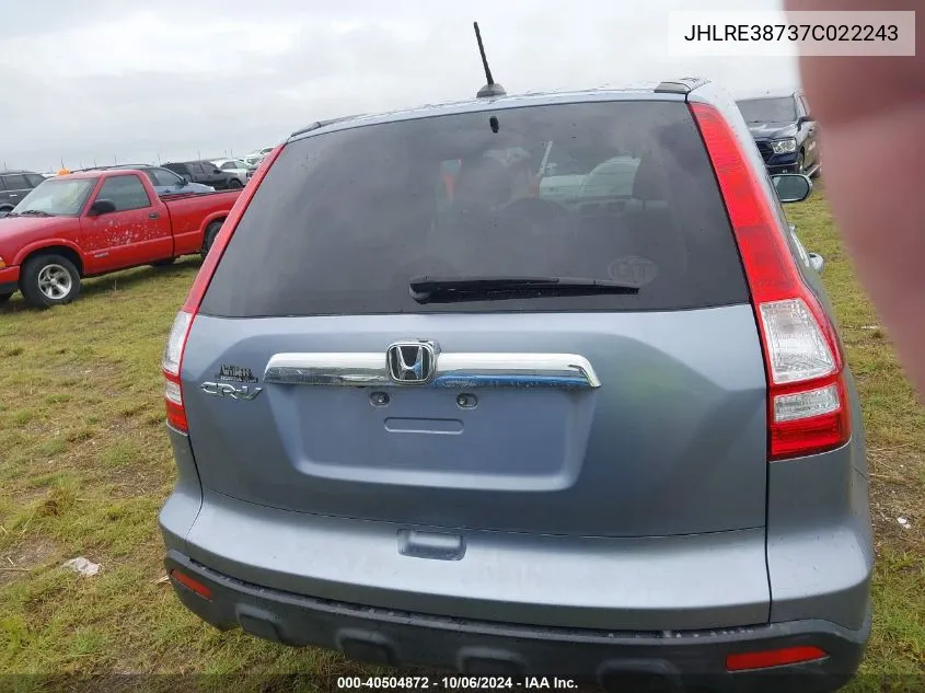 JHLRE38737C022243 2007 Honda Cr-V Ex-L