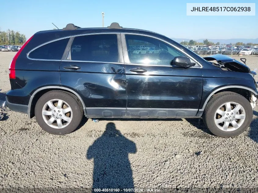 2007 Honda Cr-V Ex VIN: JHLRE48517C062938 Lot: 40510160