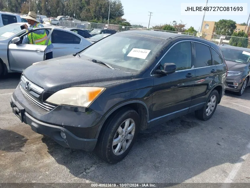 2007 Honda Cr-V Ex-L VIN: JHLRE48727C081693 Lot: 40523619