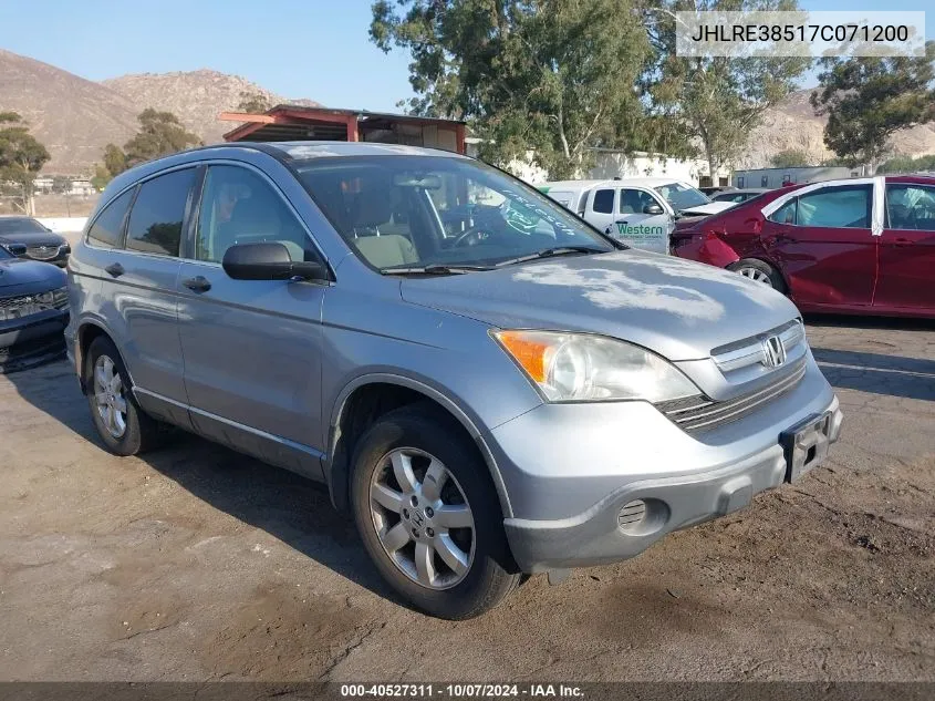 2007 Honda Cr-V Ex VIN: JHLRE38517C071200 Lot: 40527311