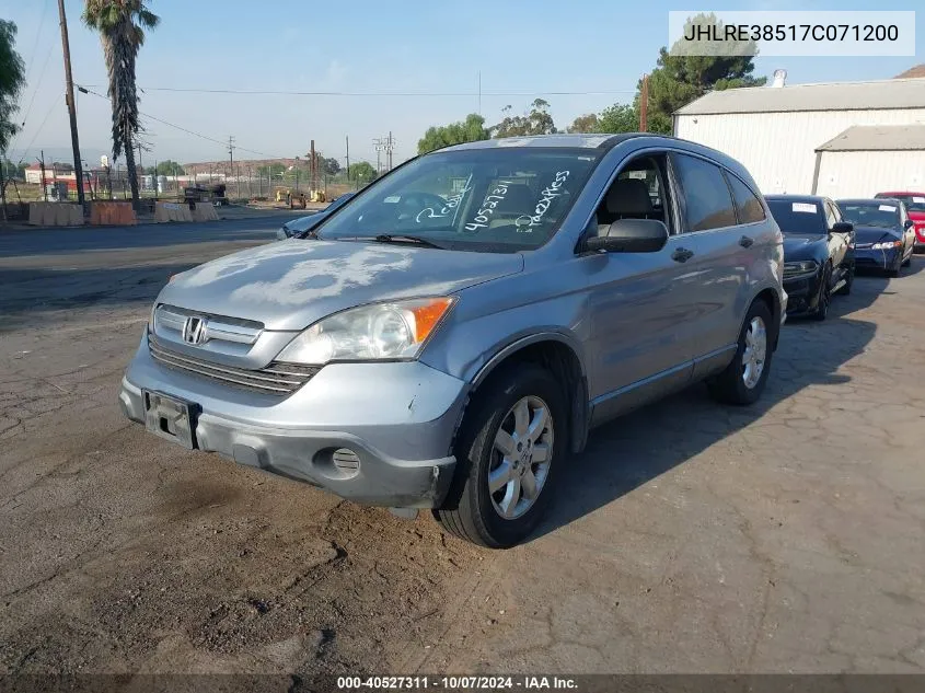 2007 Honda Cr-V Ex VIN: JHLRE38517C071200 Lot: 40527311