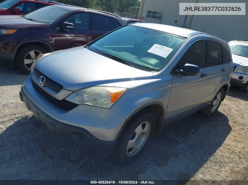 2007 Honda Cr-V Lx VIN: JHLRE38377C032626 Lot: 40528419