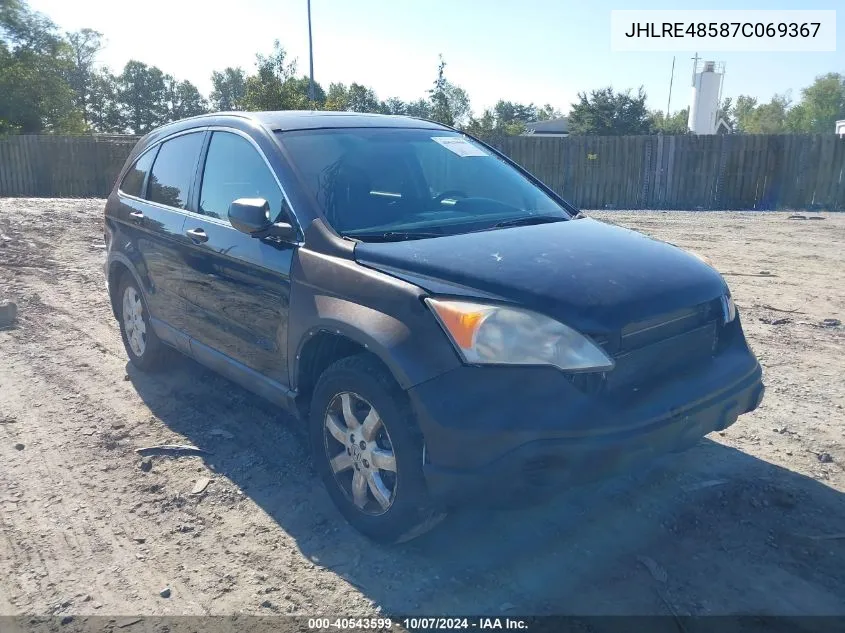 2007 Honda Cr-V Ex VIN: JHLRE48587C069367 Lot: 40543599