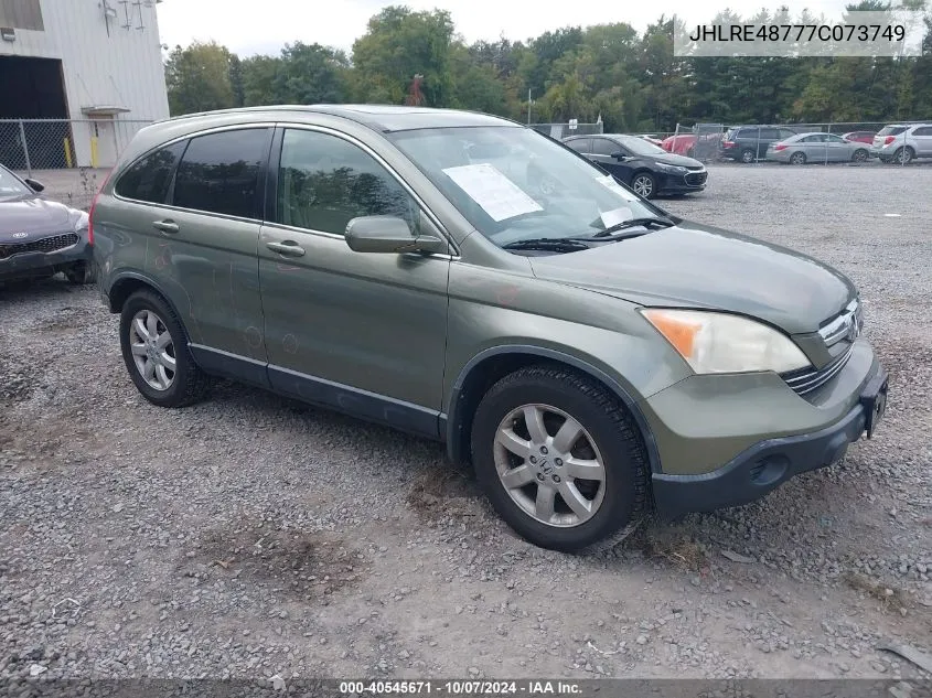 2007 Honda Cr-V Ex-L VIN: JHLRE48777C073749 Lot: 40545671