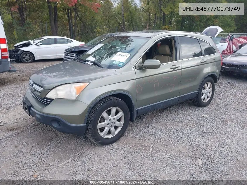 2007 Honda Cr-V Ex-L VIN: JHLRE48777C073749 Lot: 40545671