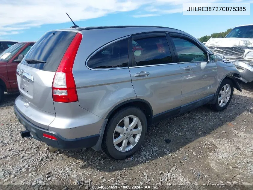 JHLRE38727C075385 2007 Honda Cr-V Ex-L