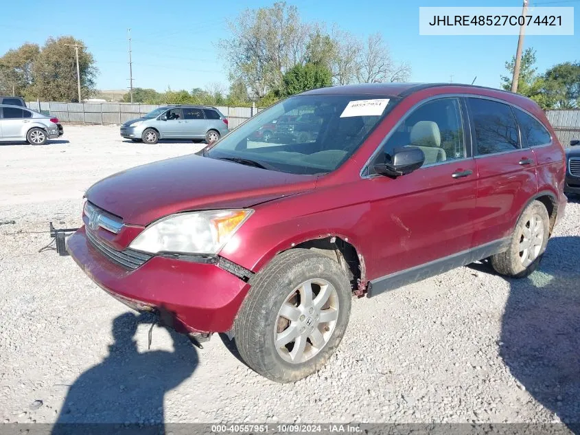 2007 Honda Cr-V Ex VIN: JHLRE48527C074421 Lot: 40557951