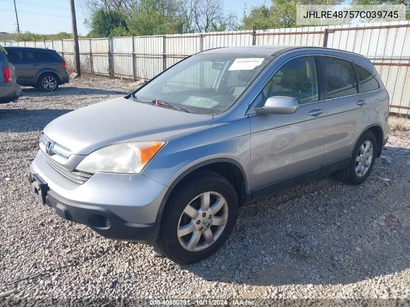 JHLRE48757C039745 2007 Honda Cr-V Ex-L