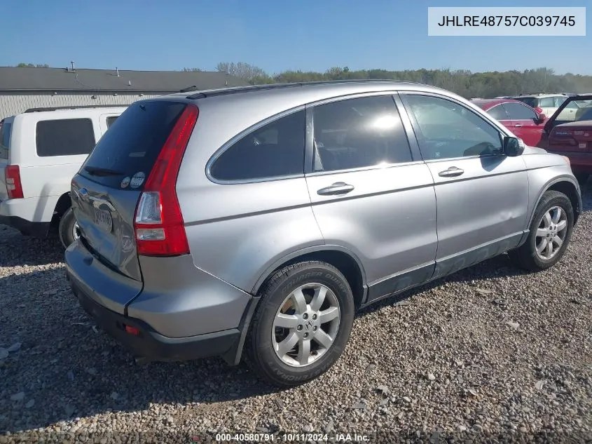 JHLRE48757C039745 2007 Honda Cr-V Ex-L