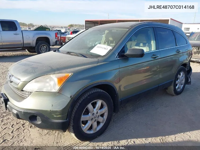 2007 Honda Cr-V Exl VIN: JHLRE48707C014168 Lot: 40593303