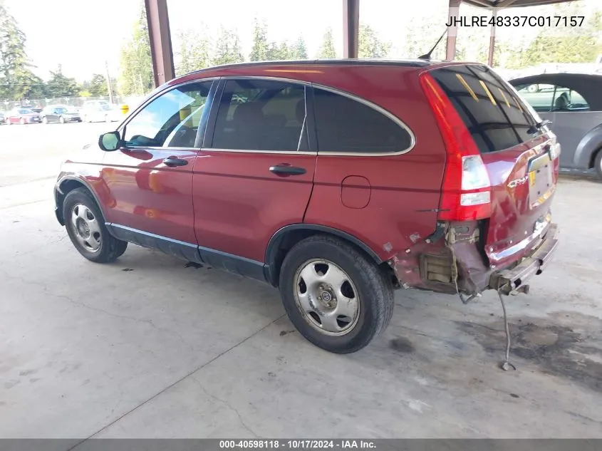 JHLRE48337C017157 2007 Honda Cr-V Lx