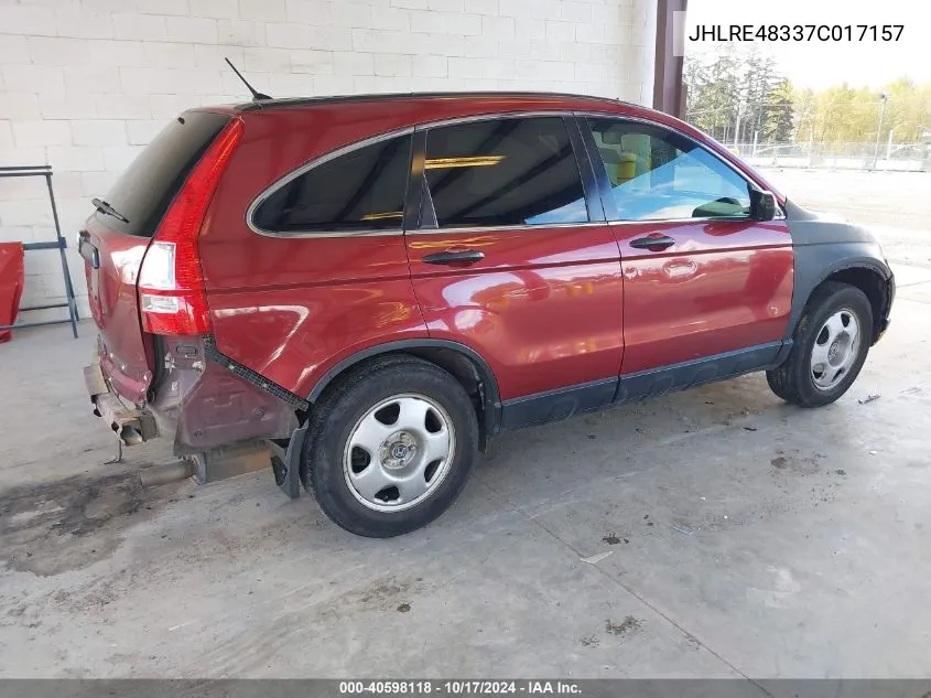 JHLRE48337C017157 2007 Honda Cr-V Lx