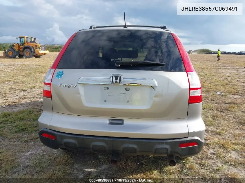 2007 Honda Cr-V Ex VIN: JHLRE38567C069491 Lot: 40598897