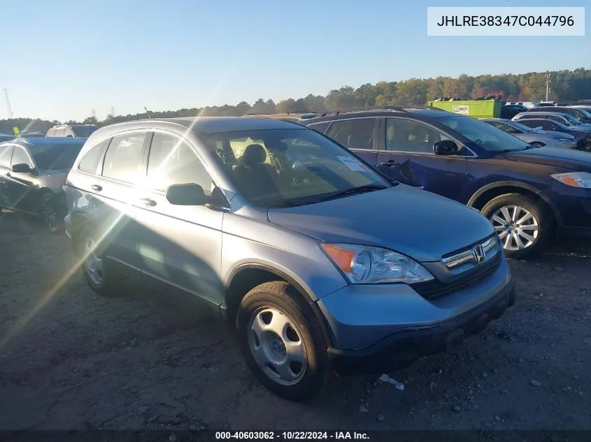 2007 Honda Cr-V Lx VIN: JHLRE38347C044796 Lot: 40603062