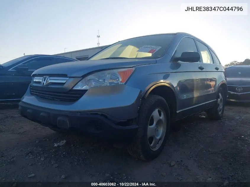 2007 Honda Cr-V Lx VIN: JHLRE38347C044796 Lot: 40603062