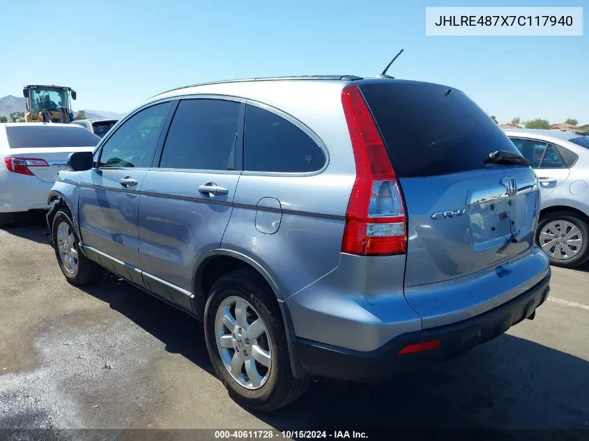 JHLRE487X7C117940 2007 Honda Cr-V Ex-L