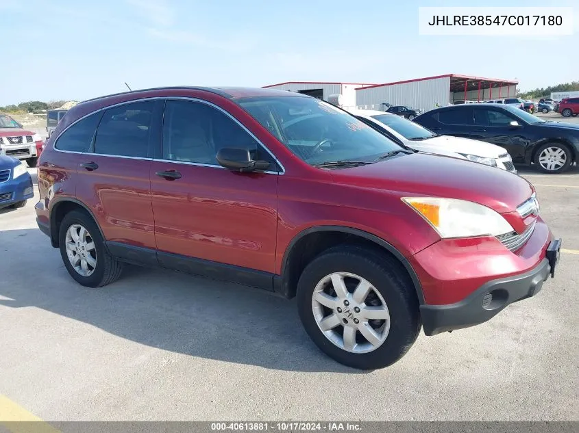 2007 Honda Cr-V Ex VIN: JHLRE38547C017180 Lot: 40613881